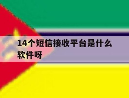 14个短信接收平台是什么软件呀