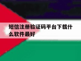 短信注册验证码平台下载什么软件最好