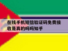 在线手机短信验证码免费接收是真的吗吗知乎的简单介绍