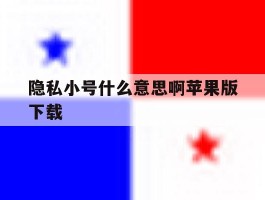 隐私小号什么意思啊苹果版下载