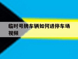 临时号牌车辆如何进停车场视频
