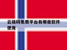 云接码免费平台有哪些软件使用