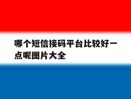 哪个短信接码平台比较好一点呢图片大全