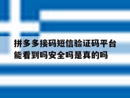 包含拼多多接码短信验证码平台能看到吗安全吗是真的吗的词条