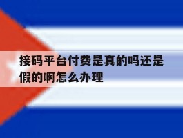 接码平台付费是真的吗还是假的啊怎么办理的简单介绍