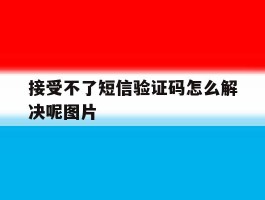 接受不了短信验证码怎么解决呢图片
