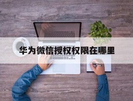 华为微信授权权限在哪里