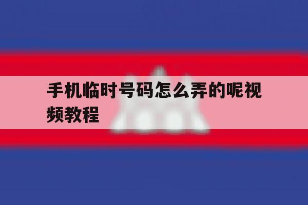 手机临时号码怎么弄的呢视频教程 手机临时号码怎么弄的呢视频教程