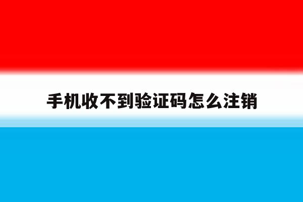 手机收不到验证码怎么注销 手机收不到验证码怎么注销