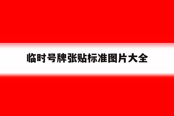 临时号牌张贴标准图片大全 临时号牌张贴标准图片大全