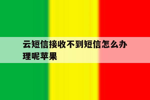 云短信接收不到短信怎么办理呢苹果 云短信接收不到短信怎么办理呢苹果