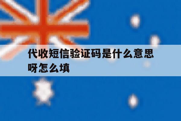 代收短信验证码是什么意思呀怎么填 代收短信验证码是什么意思呀怎么填