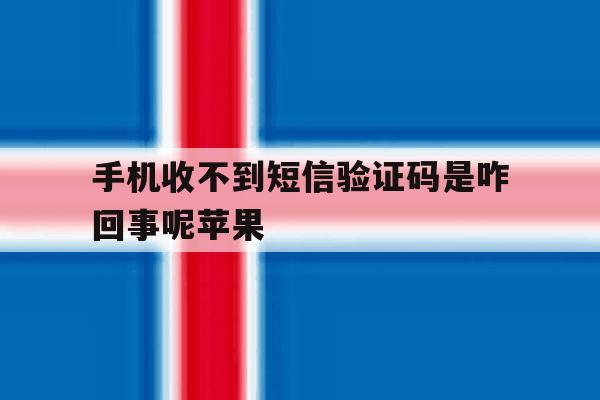 手机收不到短信验证码是咋回事呢苹果 手机收不到短信验证码是咋回事呢苹果